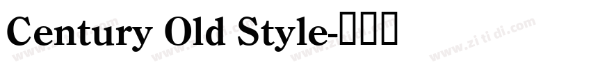Century Old Style字体转换